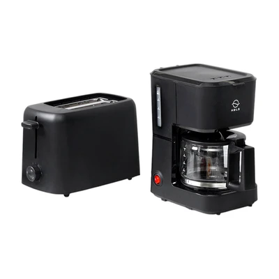 Gambar Kels Delo Set Coffee Maker & Toaster - Hitam