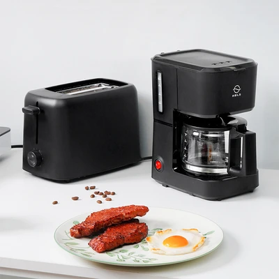 Gambar Kels Delo Set Coffee Maker & Toaster - Hitam