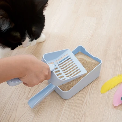 Gambar Paws N Tail Set Sekop & Pengki Kotoran Hewan - Biru