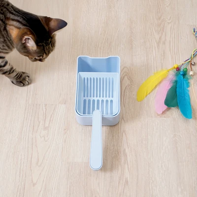 Gambar Paws N Tail Set Sekop & Pengki Kotoran Hewan - Biru