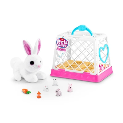 Gambar Zuru Set Boneka Pets Alive Mama Bunny & Baby - Putih