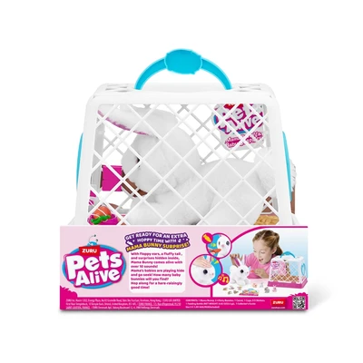 Gambar Zuru Set Boneka Pets Alive Mama Bunny & Baby - Putih