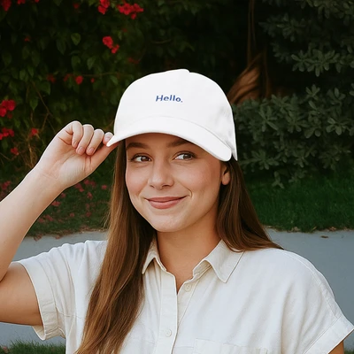 Gambar Ataru Topi Baseball Hello - Putih
