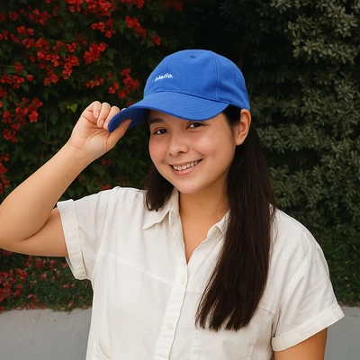 Gambar Ataru Topi Baseball Hello - Biru
