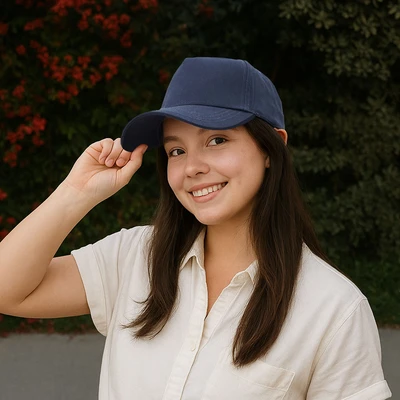 Gambar Ataru Topi Baseball No Front Line - Biru Navy