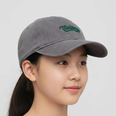 Gambar Ataru Topi Baseball Vintage - Abu abu