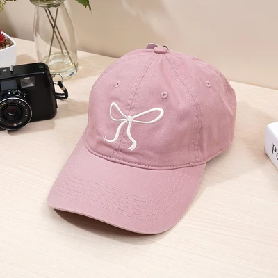 Gambar Ataru Topi Baseball Bow Embroider - Pink