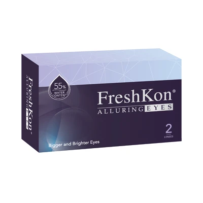 Gambar Freshkon -1.0 Softlens Alluring Eyes Monthly - Hitam Mystical