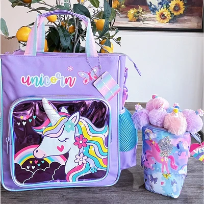 Gambar Kiddy Star Tote Bag Anak Unicorn - Ungu