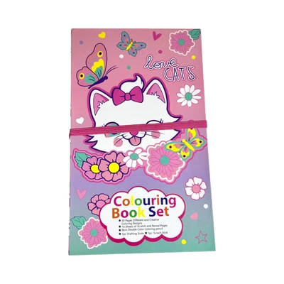 Gambar Kiddy Star Set Buku Mewarnai Cat - Pink