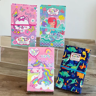 Gambar Kiddy Star Set Buku Mewarnai Cat - Pink