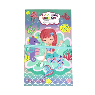Gambar Kiddy Star Set Buku Mewarnai Mermaid - Mix