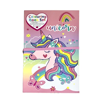 Gambar Kiddy Star Set Buku Mewarnai Unicorn