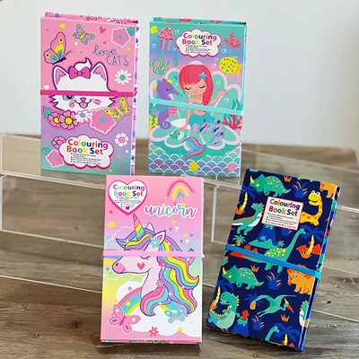 Gambar Kiddy Star Set Buku Mewarnai Dino - Mix