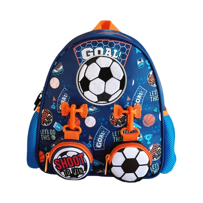 Gambar Kiddy Star Tas Ransel Anak Soccer Small - Biru