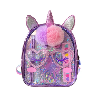 Gambar Kiddy Star Tas Ransel Anak & Set Alat Tulis - Pink