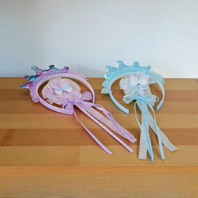 Gambar Ataru Set Bando & Tongkat Peri Puffy Crown Butterfly Random