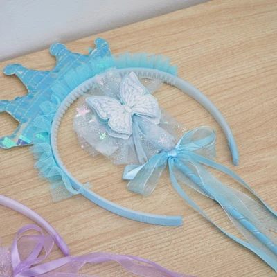 Gambar Ataru Set Bando & Tongkat Peri Puffy Crown Butterfly Random