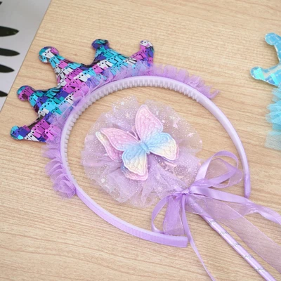 Gambar Ataru Set Bando & Tongkat Peri Puffy Crown Butterfly Random