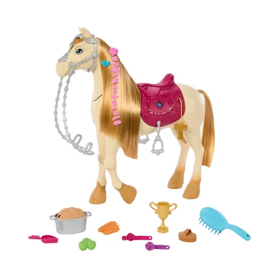 Gambar Barbie Set Mysteries The Great Horse Chase Cheval - Krem