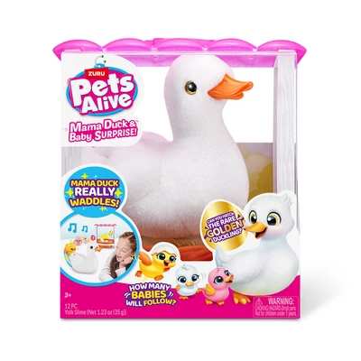 Gambar Zuru Set Boneka Pets Alive Mama Duck & Baby - Putih