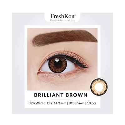Gambar Freshkon -4.0 Softlens Colors Fusion Daily Brilliant - Cokelat