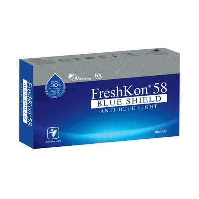 Gambar Freshkon -2.5 Softlens 58 Blue Shield Monthly - Transparan