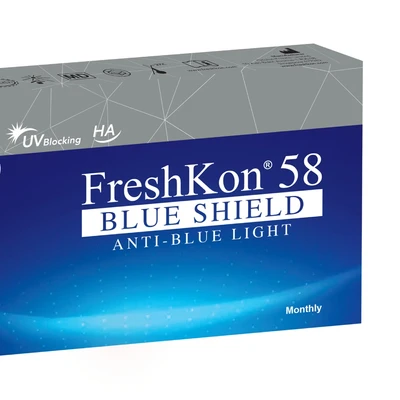 Gambar Freshkon -2.5 Softlens 58 Blue Shield Monthly - Transparan