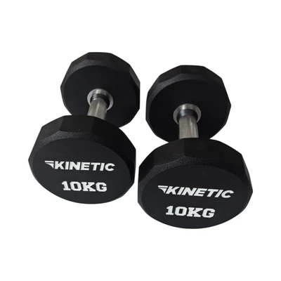 Gambar Kinetic 10 kg Dumbbell Pev Round - Hitam