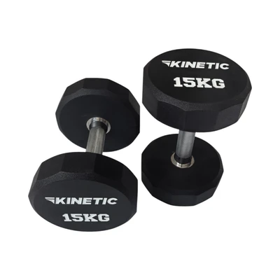 Gambar Kinetic 15 kg Dumbbell Pev Round - Hitam