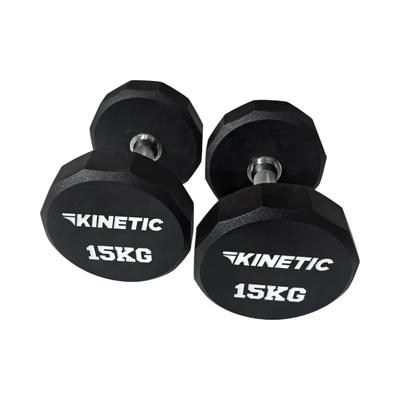 Gambar Kinetic 15 kg Dumbbell Pev Round - Hitam