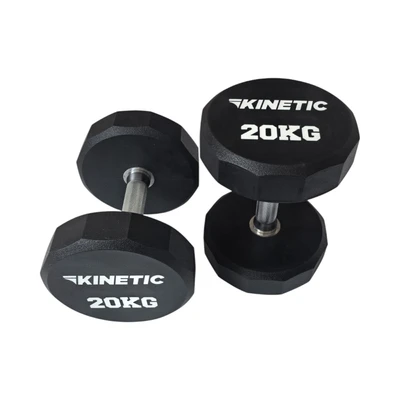 Gambar Kinetic 20 kg Dumbbell Pev Round - Hitam