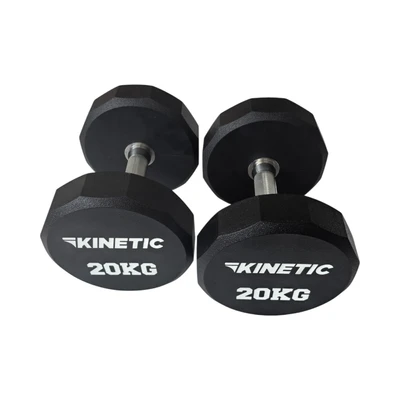 Gambar Kinetic 20 kg Dumbbell Pev Round - Hitam