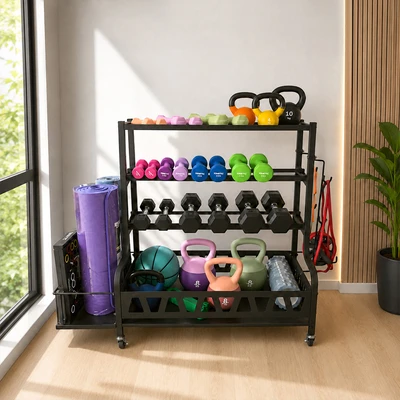 Gambar Kinetic Rak Penyimpanan Peralatan Gym & Fitness - Hitam
