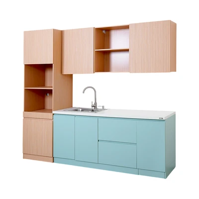Gambar Informa Denton Kitchen Set Dengan Kabinet Tall - Hijau Sage
