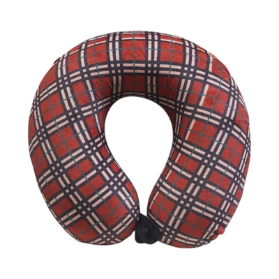 Gambar Otto Klasse Bantal Leher Memory Foam Soft Fleece - Merah