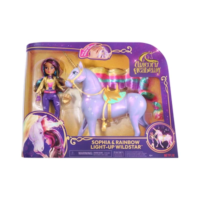 Gambar Unicorn Academy Set Boneka Sophia & Rainbow Light Up Wildstar - Mix