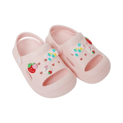 Gambar Kiddy Star Ukuran 29 Sandal Anak Clogs Sling - Pink