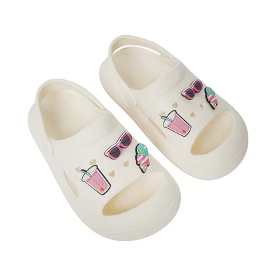 Gambar Kiddy Star Ukuran 28 Sandal Anak Clogs Sling - Krem