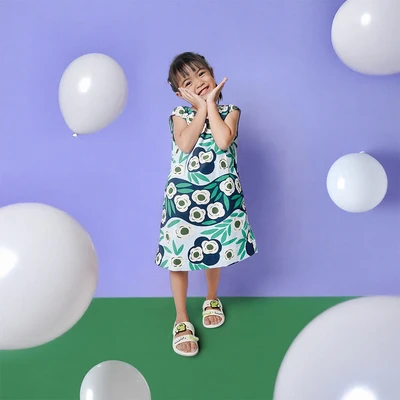 Gambar Kiddy Star Ukuran 29 Sandal Anak Double Straps - Krem