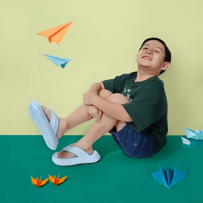 Gambar Kiddy Star Ukuran 34 Sandal Jepit Anak - Biru