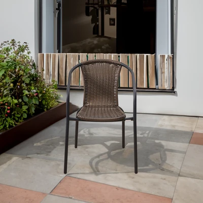 Gambar Soleil Kursi Teras Wicker Bistro Breenara - Cokelat