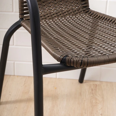 Gambar Soleil Kursi Teras Wicker Bistro Breenara - Cokelat