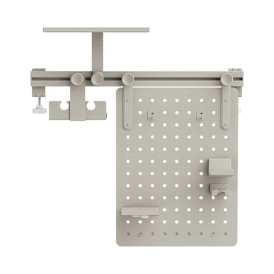 Gambar Stora Papan Pegboard Modular Gaming Rail 55.7x25.2x57.6 cm - Abu-Abu Matte