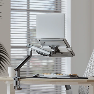 Gambar Sovox Holder Laptop Universal Monitor Arm - Silver