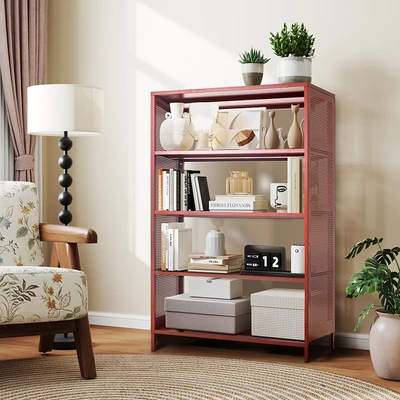 Gambar Masterspace Mira Rak Besi 5 Tingkat 100x40x145 cm - Merah Terracotta