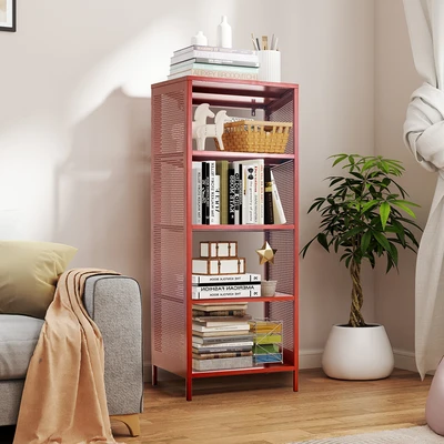 Gambar Masterspace Mira Rak Besi 5 Tingkat 60x40x145 cm - Merah Terracotta