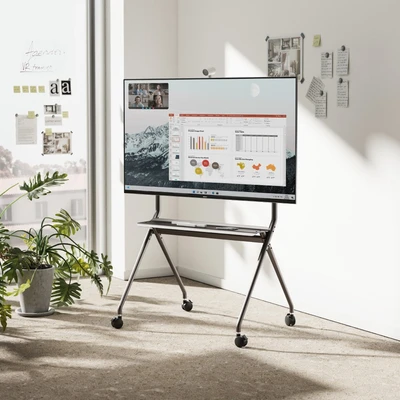 Gambar Krisbow Bracket TV Standing Rover 50-86 Inch - Abu-Abu