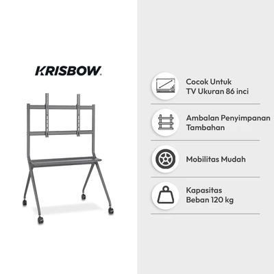 Gambar Krisbow Bracket TV Standing Rover 50-86 Inch - Abu-Abu