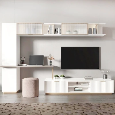 Gambar Informa Illona Set Lemari TV Entertainment Center - Putih